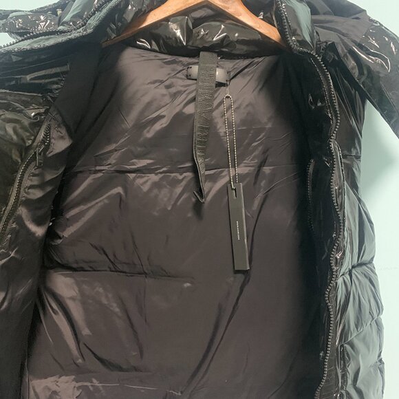 Amiri Smooth Grain Black Leather Down Vest - Picture 5 of 8